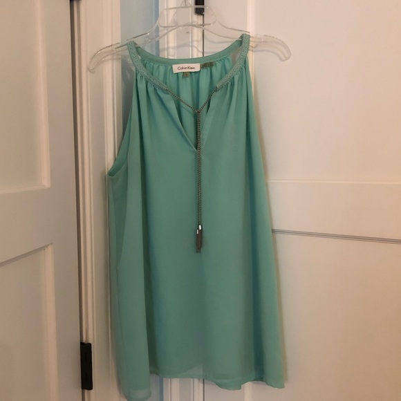 Calvin Klein Chiffon Tassel Blouse - Picture 4 of 4